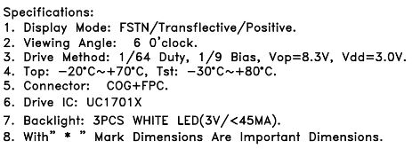 LCD spec