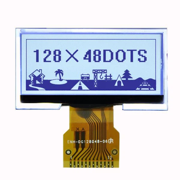 Liten 128 * 48 Lcd-skärm FSTN Transflective Monochrome Lcd-skärm